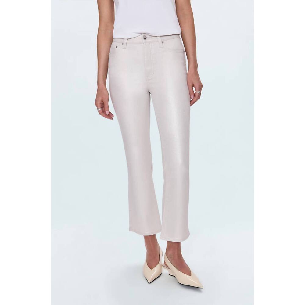 NEW PISTOLA lennon high rise crop boot jean in ivory luster